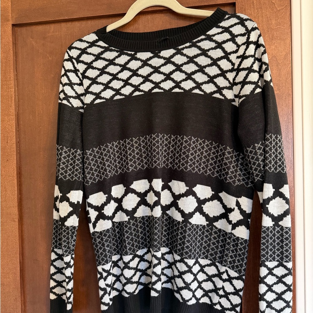 The Limited Monochrome Geometric Women's Sweater